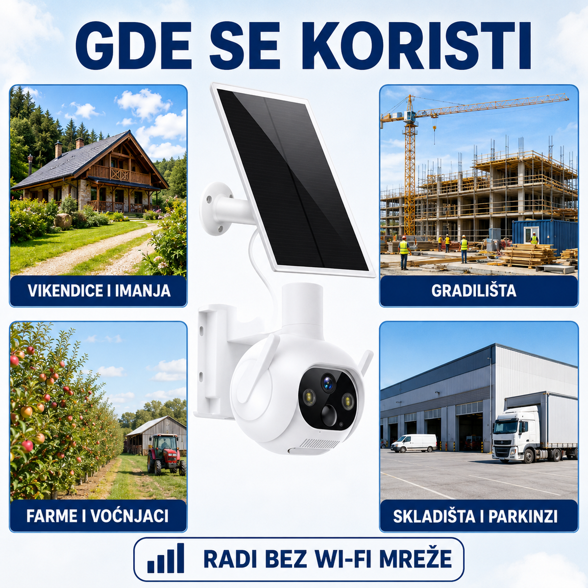 4G Spoljna Rotirajuća Kamera A9 ICSee