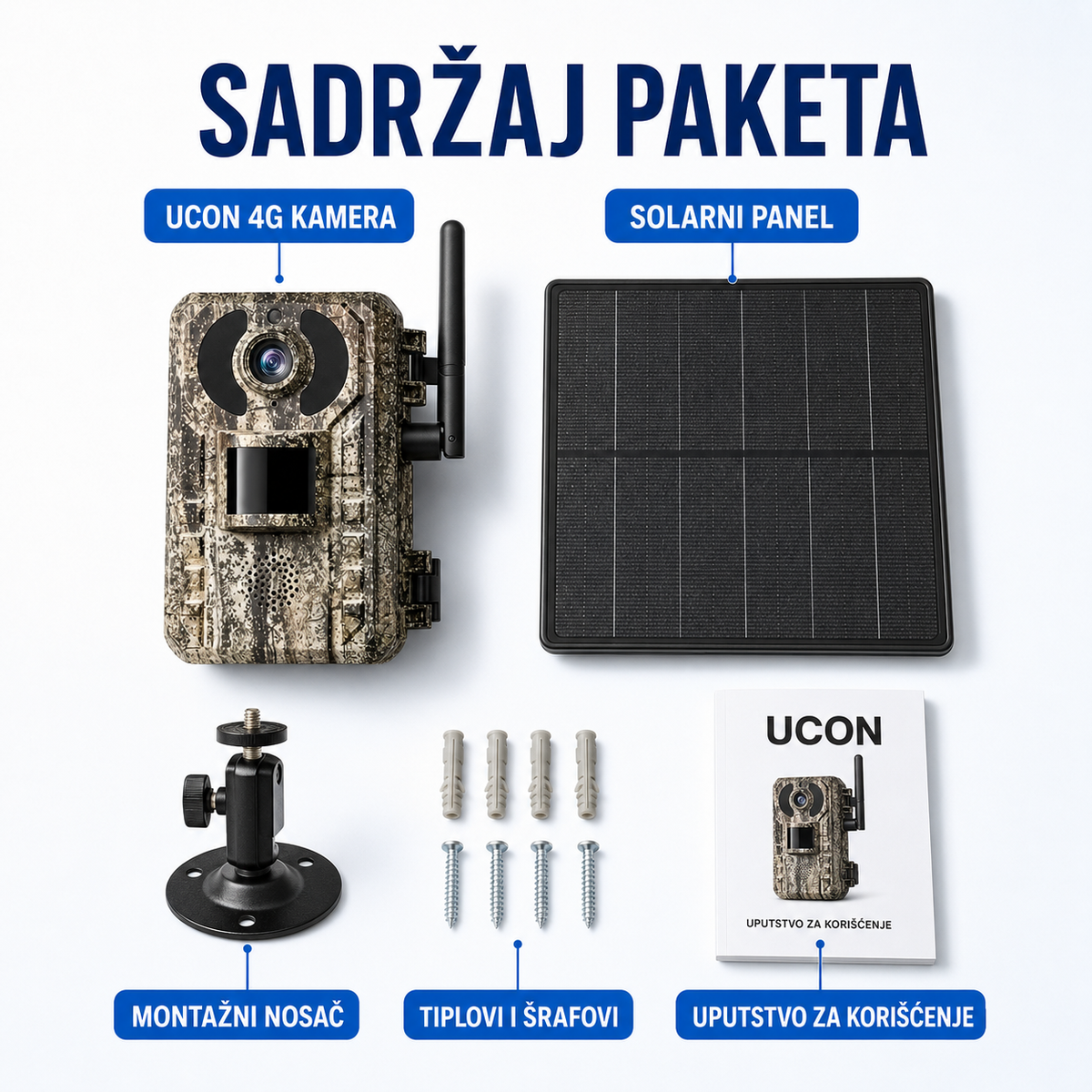 Fiksna 4G Solarna Lovačka Kamera