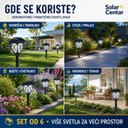 Solarne LED Lampe ABQ – 03 – Set od 6 Lampi!