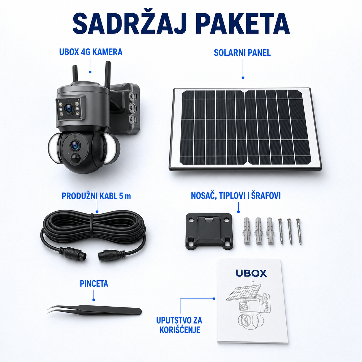 Dvostruka Rotirajuća Solarna 4G Kamera