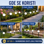 4 Solarne Lampe za Dvorište i Baštu