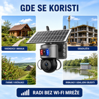 Dvostruka Rotirajuća Solarna 4G Kamera