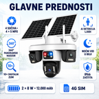 AOV AI Četvorostruka 4G Solarna Kamera