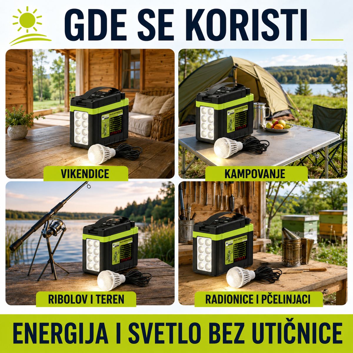 Solarni Prenosivi Sistem GD SUPER (12V 8Ah)