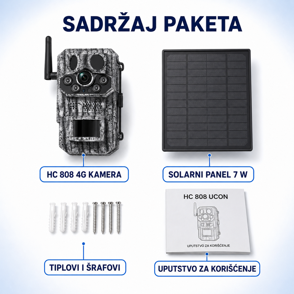 Fiksna 4G Solarna Lovačka Kamera – HC 808
