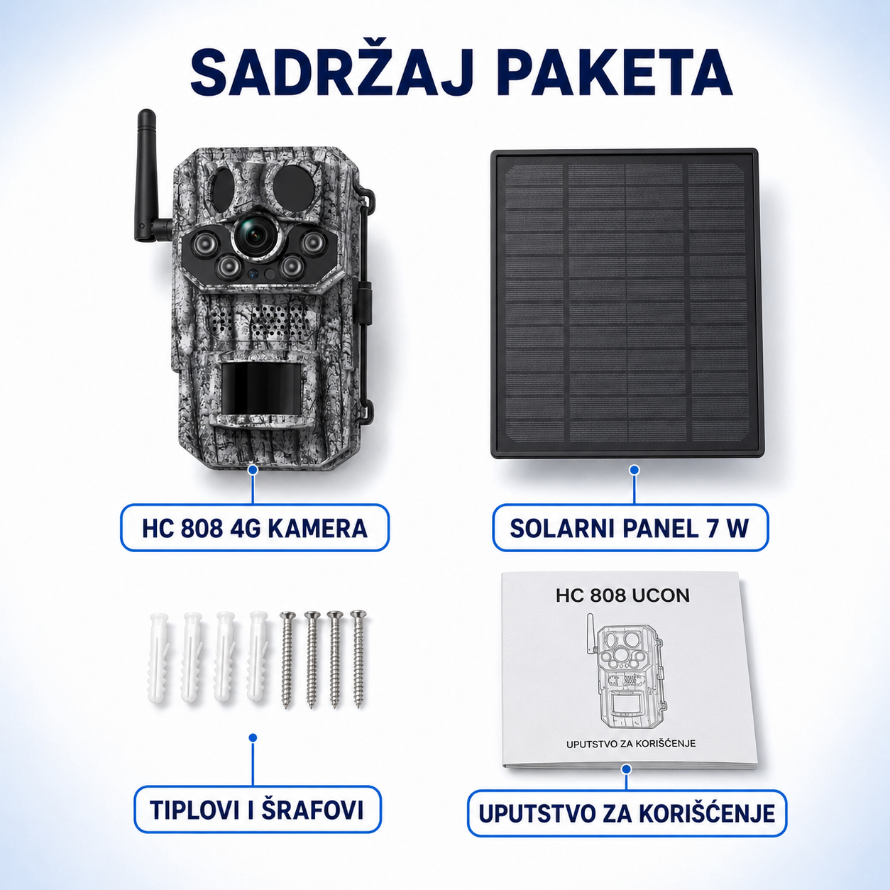 Fiksna 4G Solarna Lovačka Kamera – HC 808
