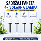 4 Solarne Lampe za Dvorište i Baštu