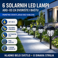 Solarne LED Lampe ABQ – 03 – Set od 6 Lampi!