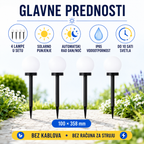 4 Solarne Lampe za Dvorište i Baštu
