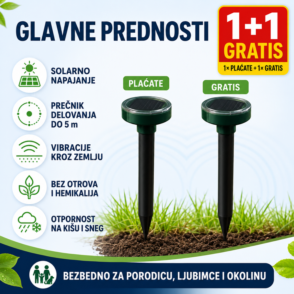 Solarni Rasterivac Krtica (1+1 Gratis)